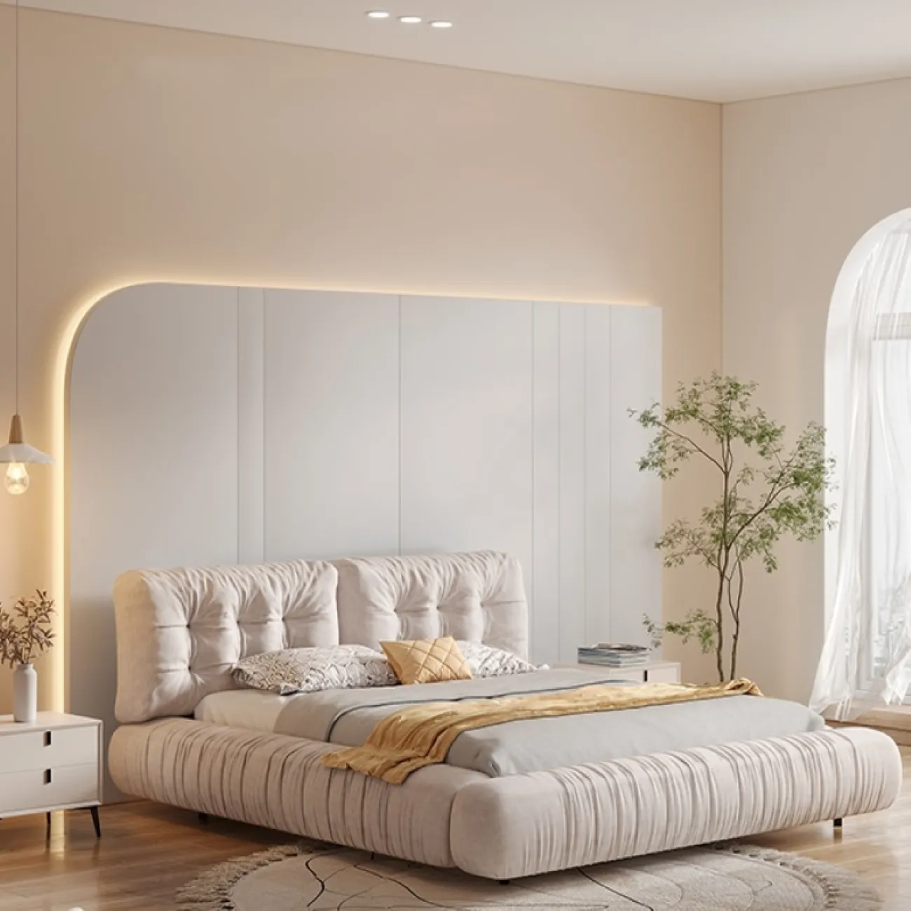 Дизайнерская мягкая Кровать Масдо/Марсен от LaLume