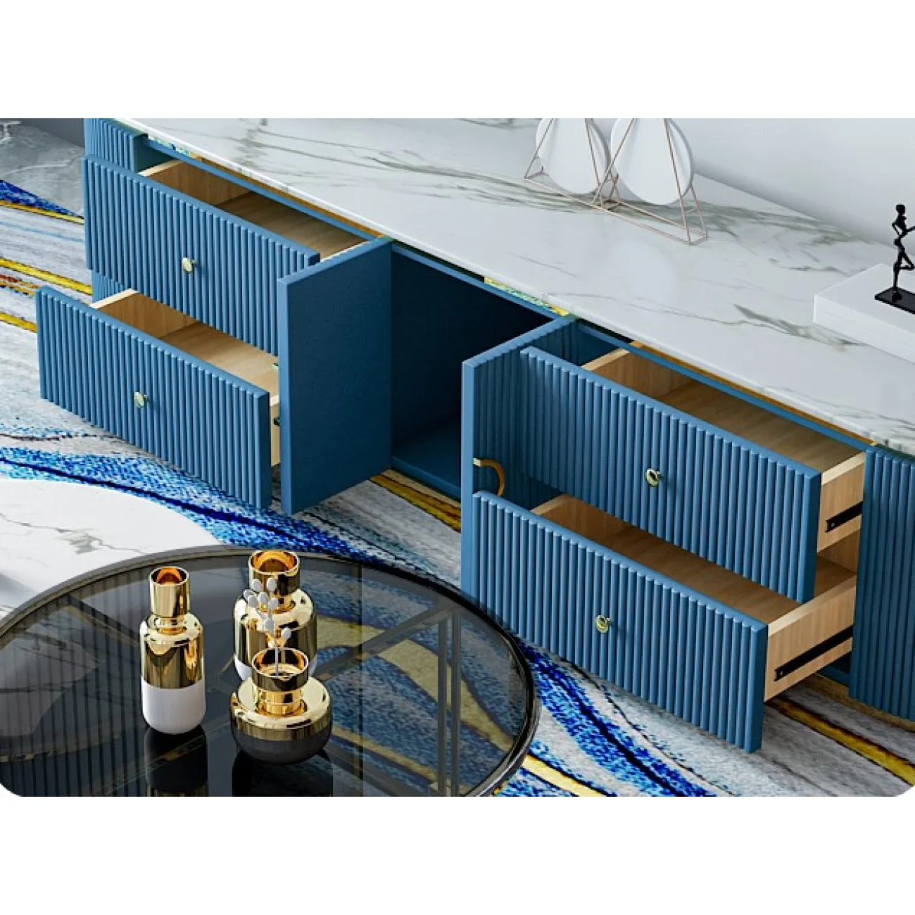 Дизайнерская мраморная мебель для гостиной  LaLume 