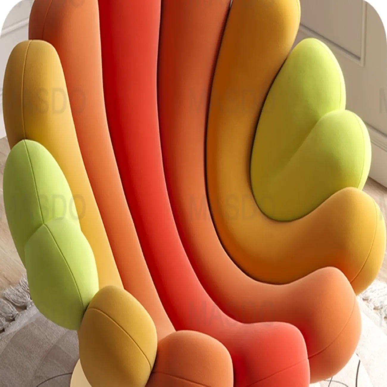 Дизайнерское вращающееся кресло Масдо/Марсден от LaLume Дизайнерское вращающееся кресло Масдо/Марсден от LaLume