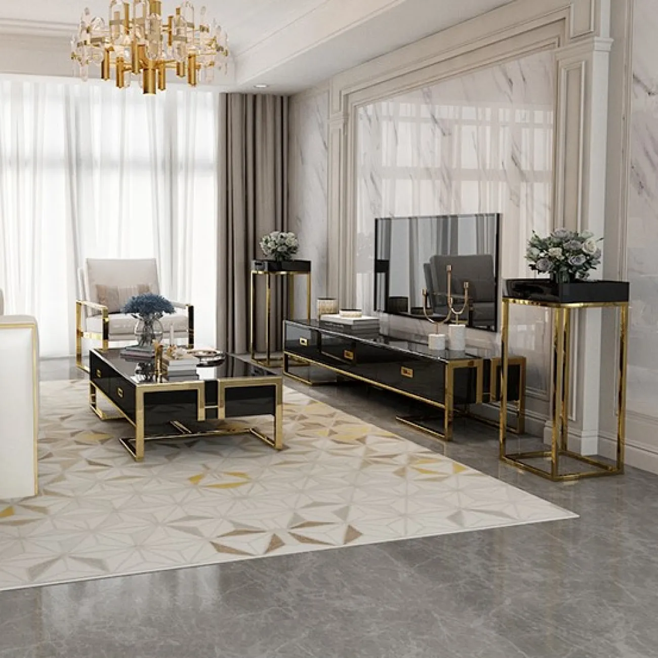 Дизайнерский комод под ТВ LaLume-TV00115