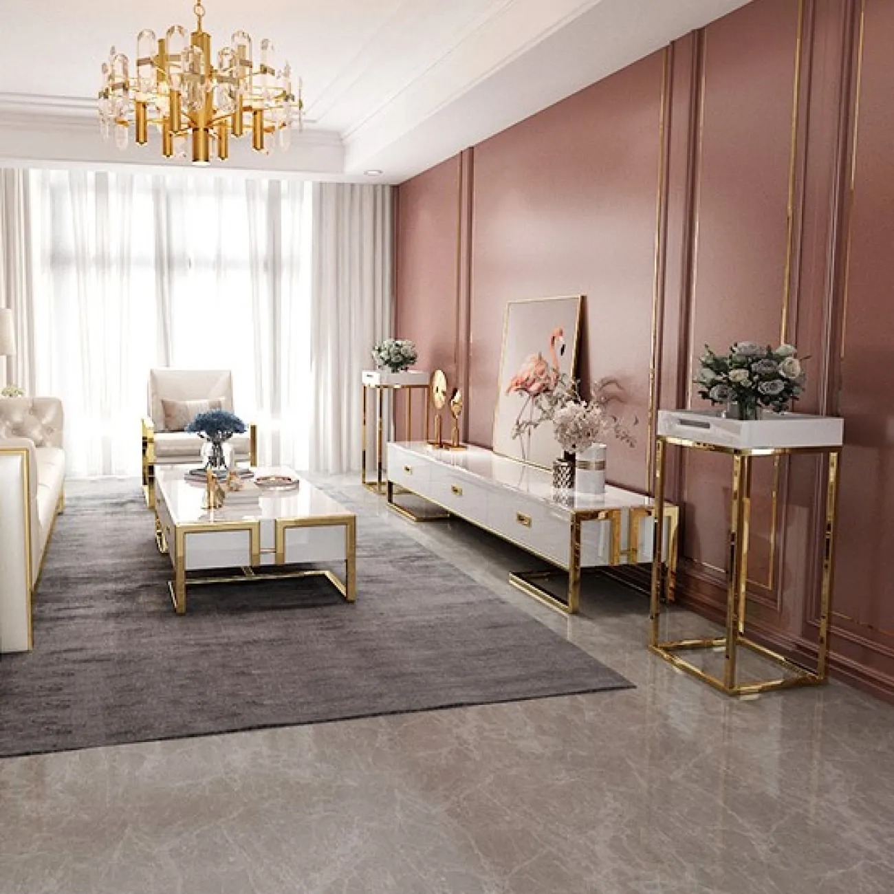 Дизайнерский комод под ТВ LaLume-TV00115