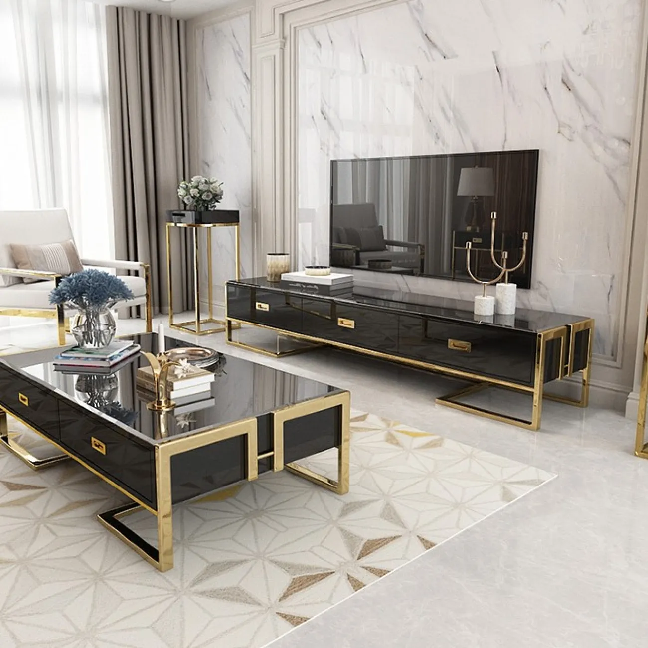 Дизайнерский комод под ТВ LaLume-TV00115