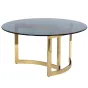 Стол журнальный золотой с темным стеклом 47ED-CT062GOLD от LaLume