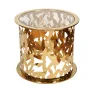 Стол журнальный круглый прозрачное стекло/золото GY-ET8158GOLD от LaLume