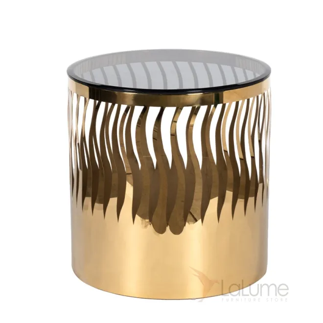 Стол журнальный Wave тонир.стекло/золото GY-ET8149GOLD от LaLume