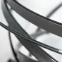 Стол журнальный круглый прозрачное стекло/темный хром GY-CT8402BL от LaLume