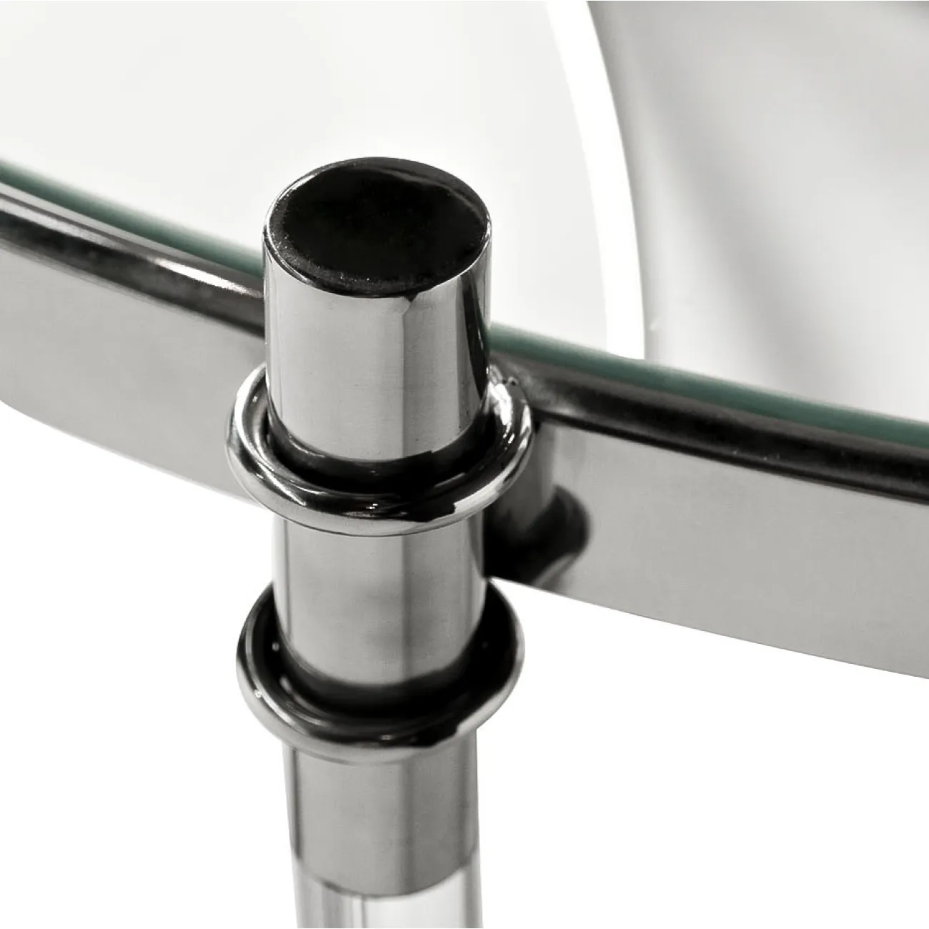 Стол журнальный круглый прозрачное стекло/хром GY-CT1000 от LaLume