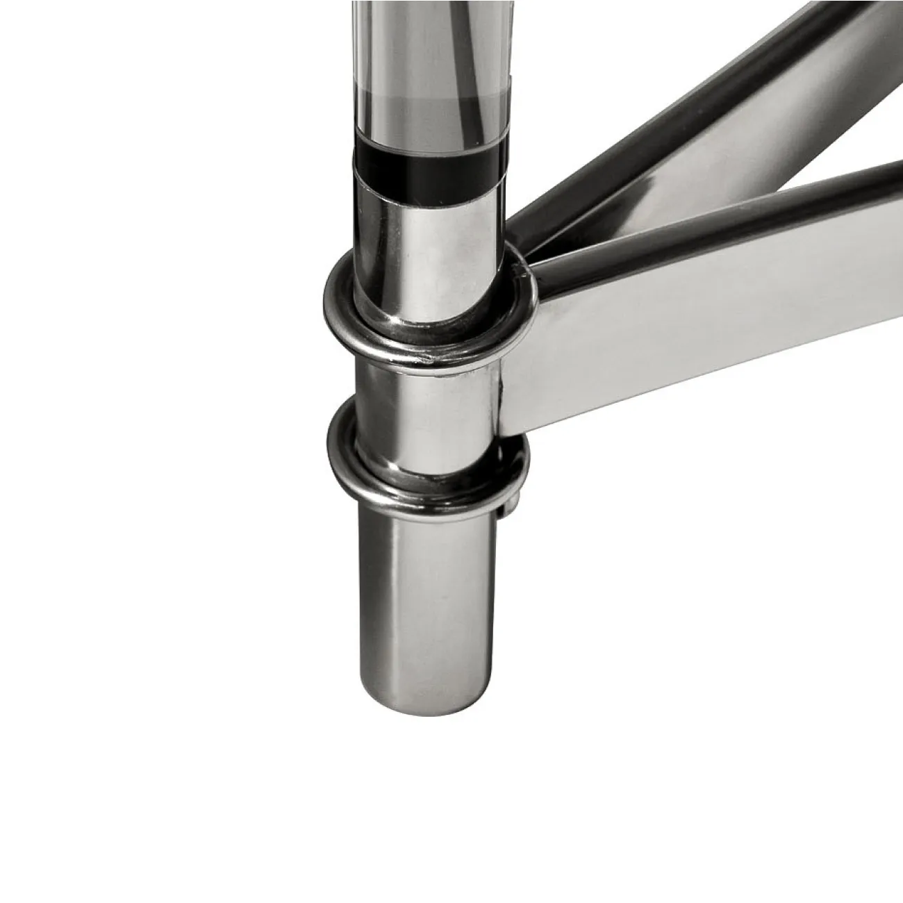 Стол журнальный круглый прозрачное стекло/хром GY-CT1000 от LaLume