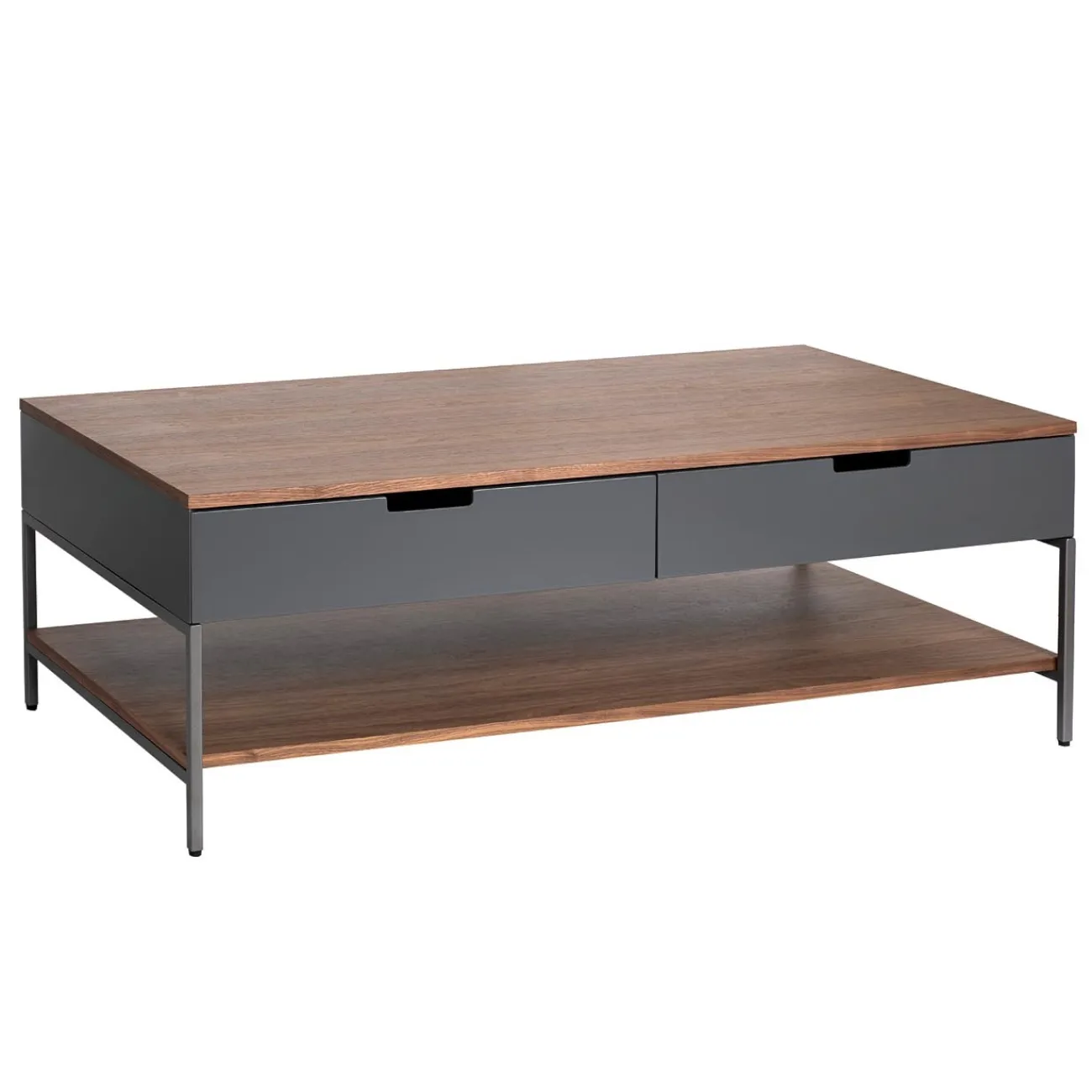 Стол журнальный серый/орех 40AD-CT388 от LaLume Стол журнальный серый/орех 40AD-CT388 от LaLume