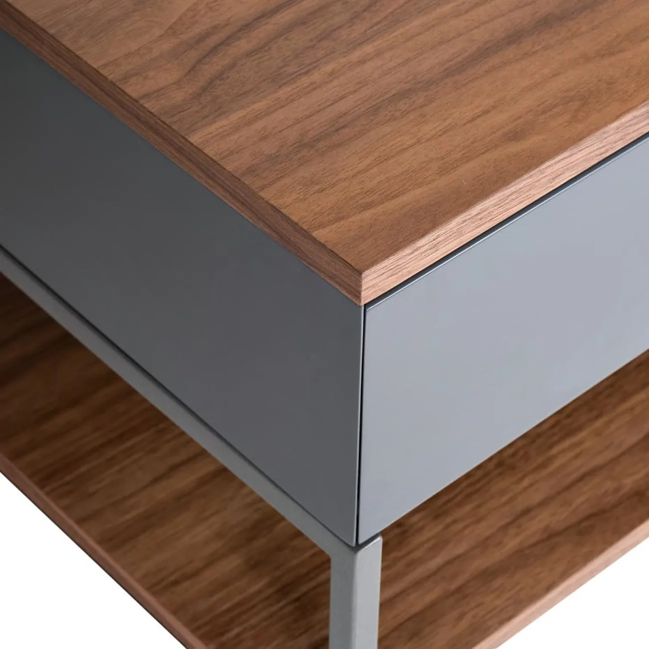 Стол журнальный серый/орех 40AD-CT388 от LaLume Стол журнальный серый/орех 40AD-CT388 от LaLume