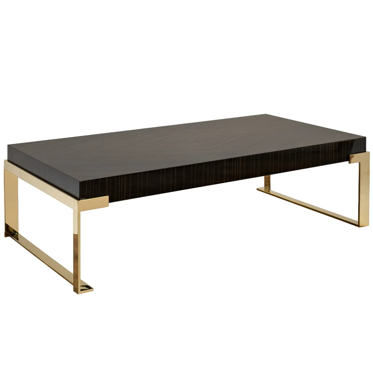 Стол журнальный низкий Golden Prism коричневый/золото 84HB-CT319D от LaLume