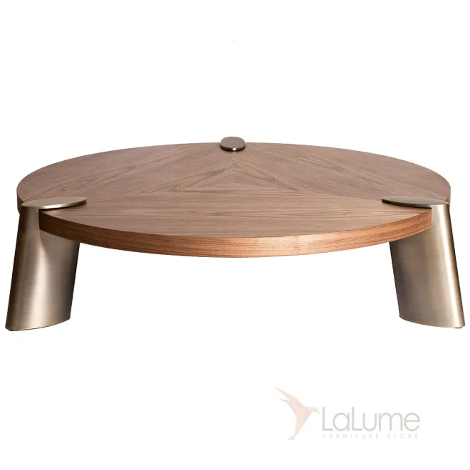 Стол журнальный круглый светлый орех 58DB-CT17191LT от LaLume Стол журнальный круглый светлый орех 58DB-CT17191LT от LaLume