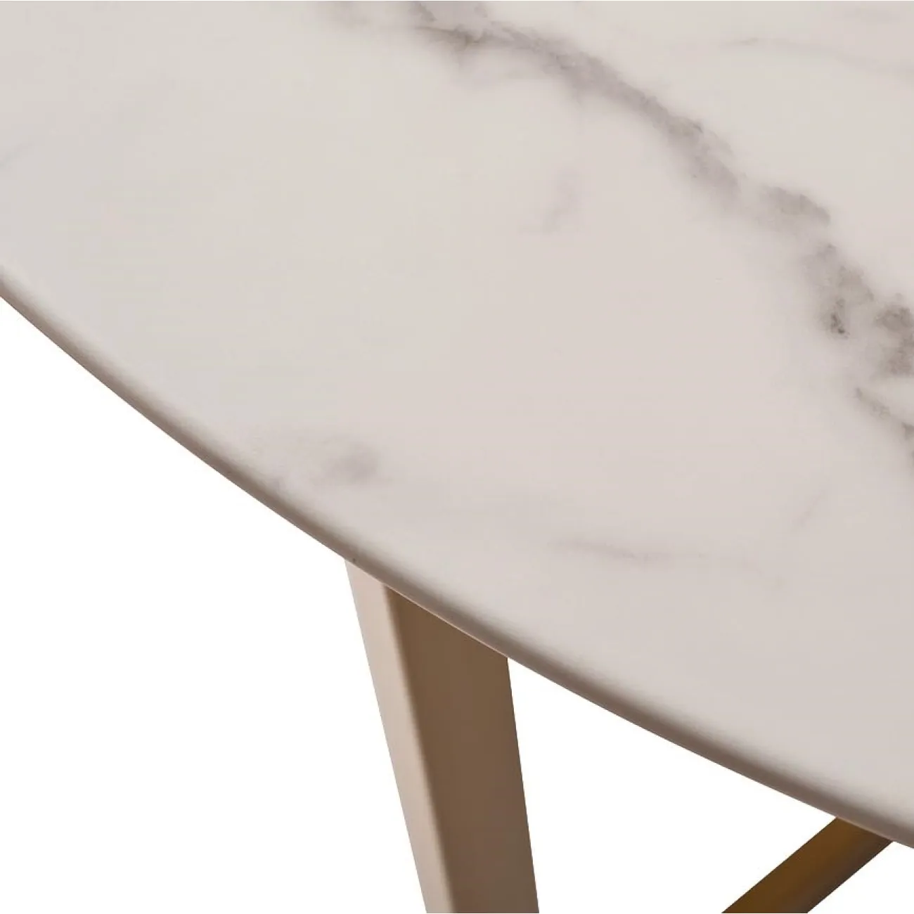 Стол обеденный круглый белый (искусственный мрамор) 33FS-DT3022-BBS от LaLume