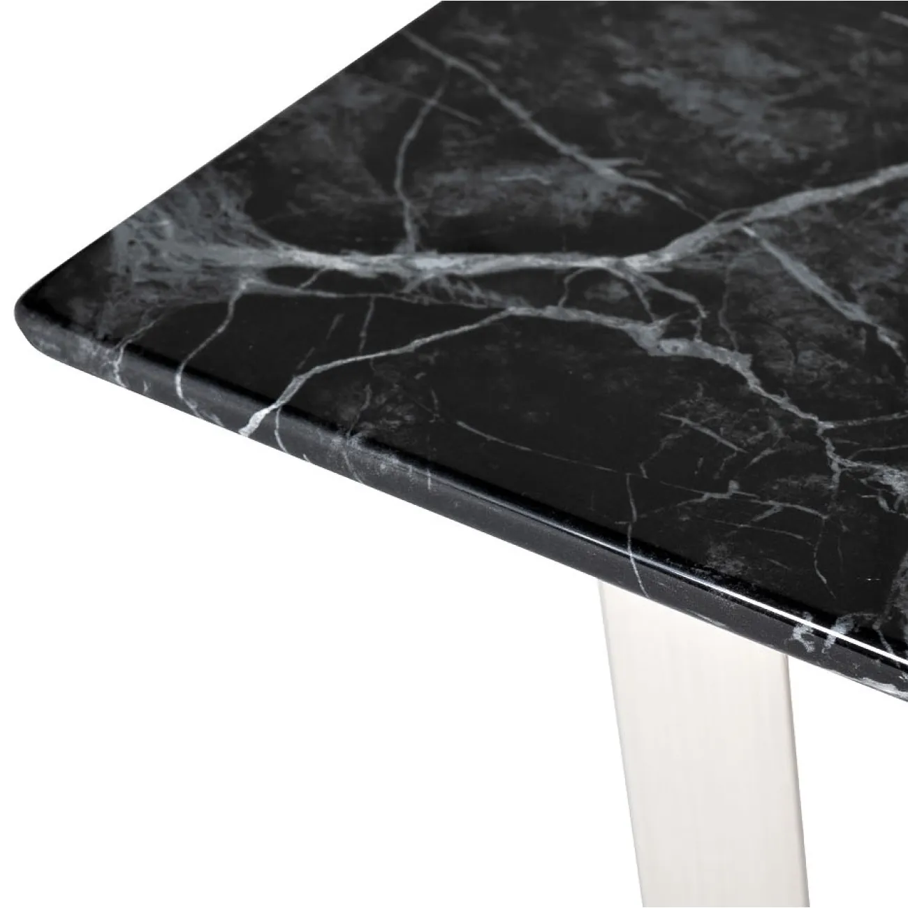 Стол обеденный прямоугольный черный (искусственный мрамор) 33FS-DT19F335-BS от LaLume
