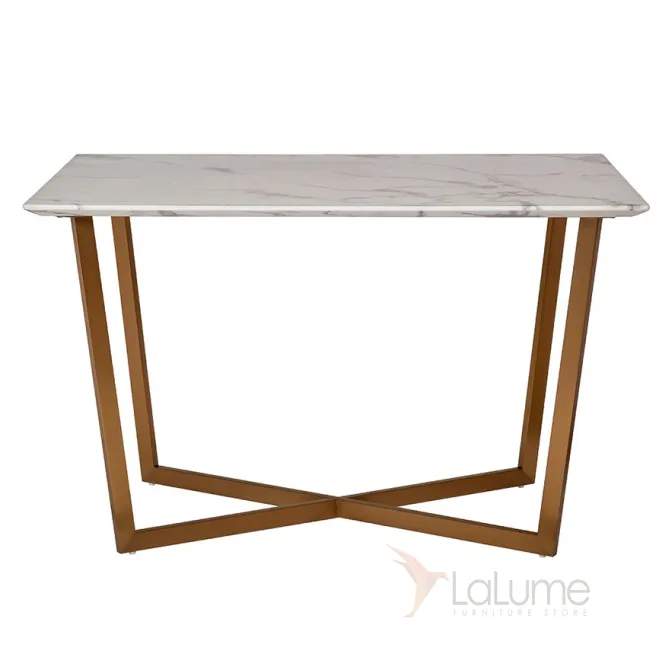 Стол обеденный прямоугольный белый (искусственный мрамор) 33FS-DT19F335-BBS от LaLume