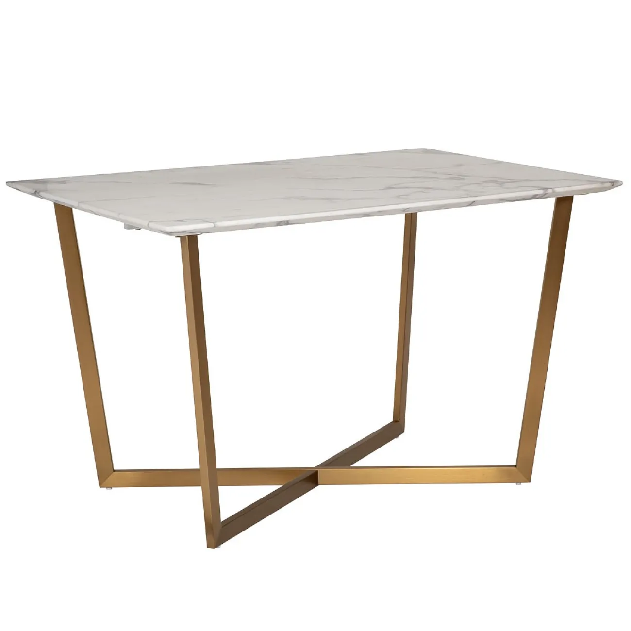 Стол обеденный прямоугольный белый (искусственный мрамор) 33FS-DT19F335-BBS от LaLume