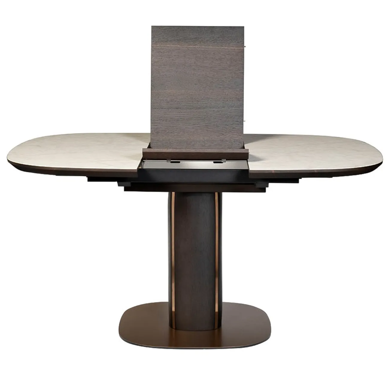 Стол обеденный раскладной с керамической вставкой 77IP-DT877-1 от LaLume Стол обеденный раскладной с керамической вставкой 77IP-DT877-1 от LaLume