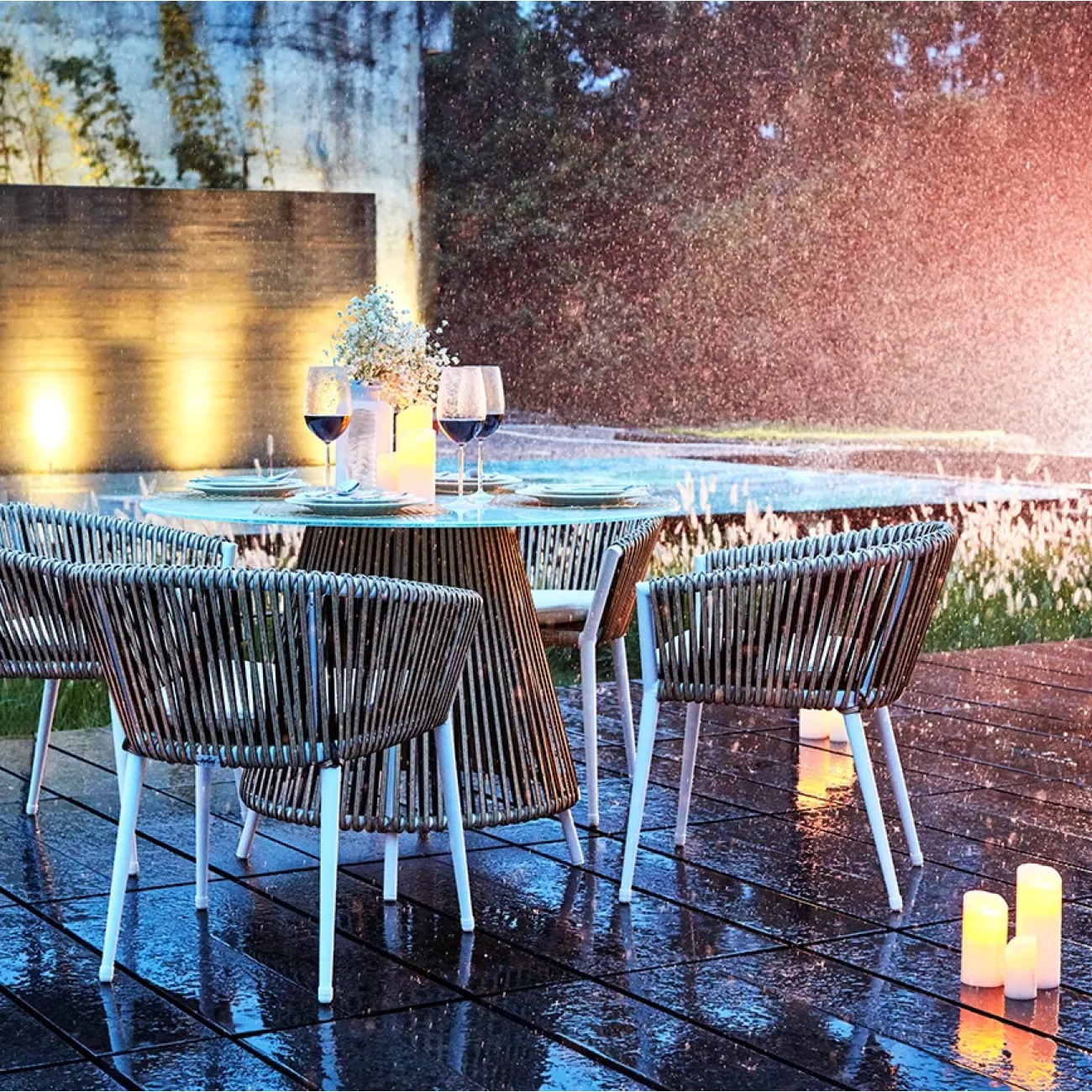 Стол обеденный уличный "Муза" серый 39AR-T247T1 от LaLume