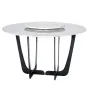 Стол обеденный круглый искусственный мрамор/черный металл 76AR-DT818 от LaLume
