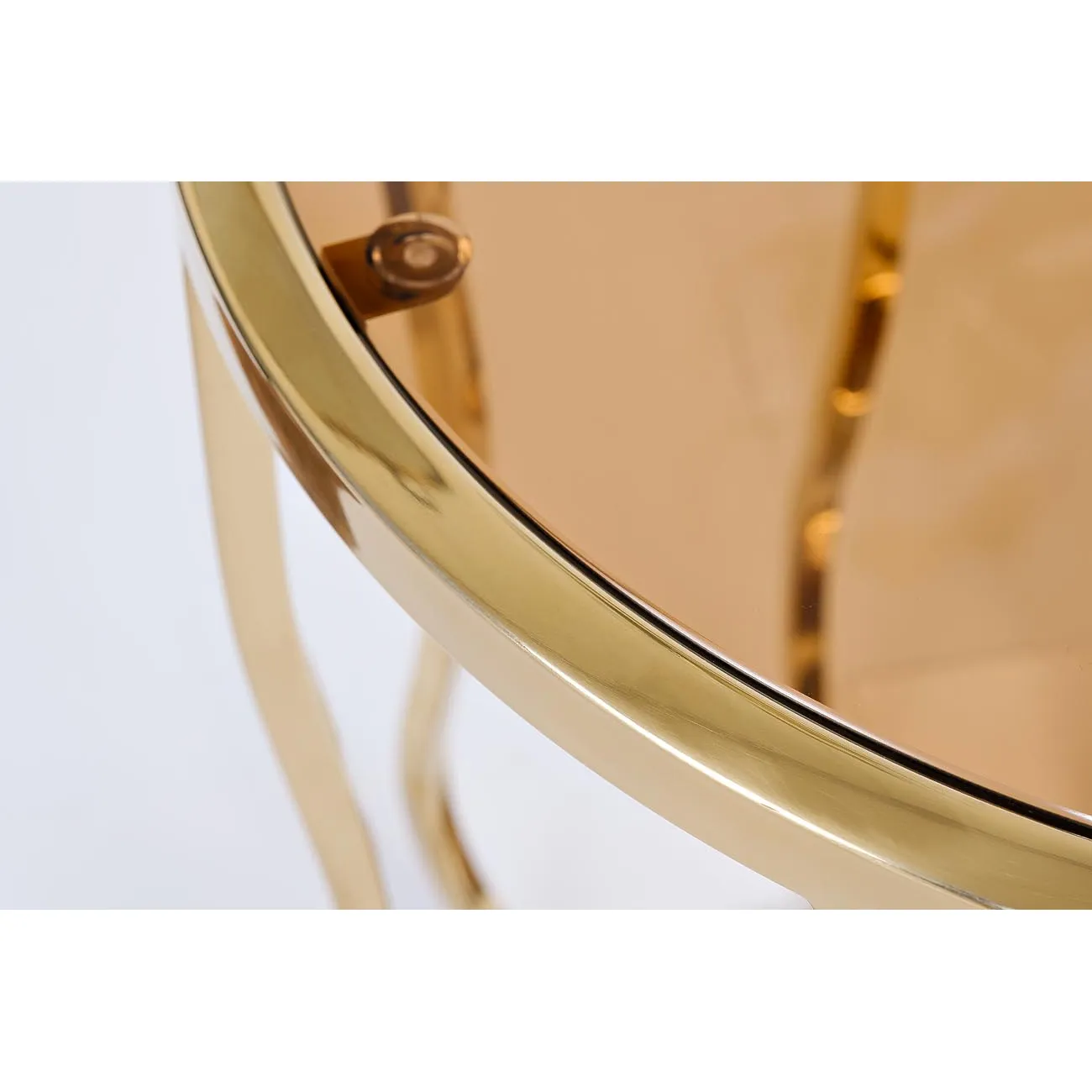 Столик журнальный круглый золотой 13RXET4036-GOLD от LaLume