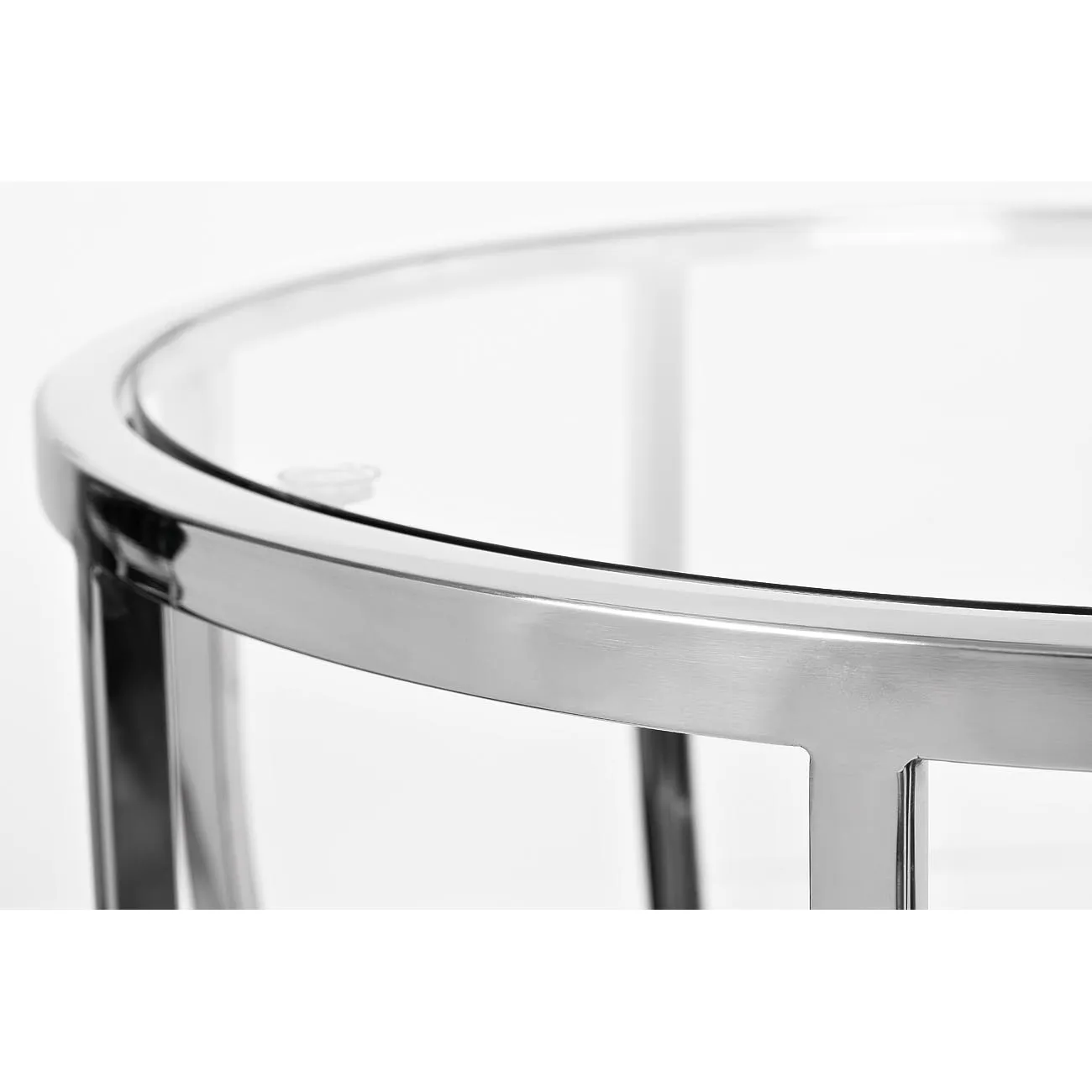 Столик журнальный круглый серебряный 13RXET4037-SILVER от LaLume