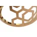 Столик журнальный круглый высокий с коричневым стеклом 13RXFS3053-GOLD