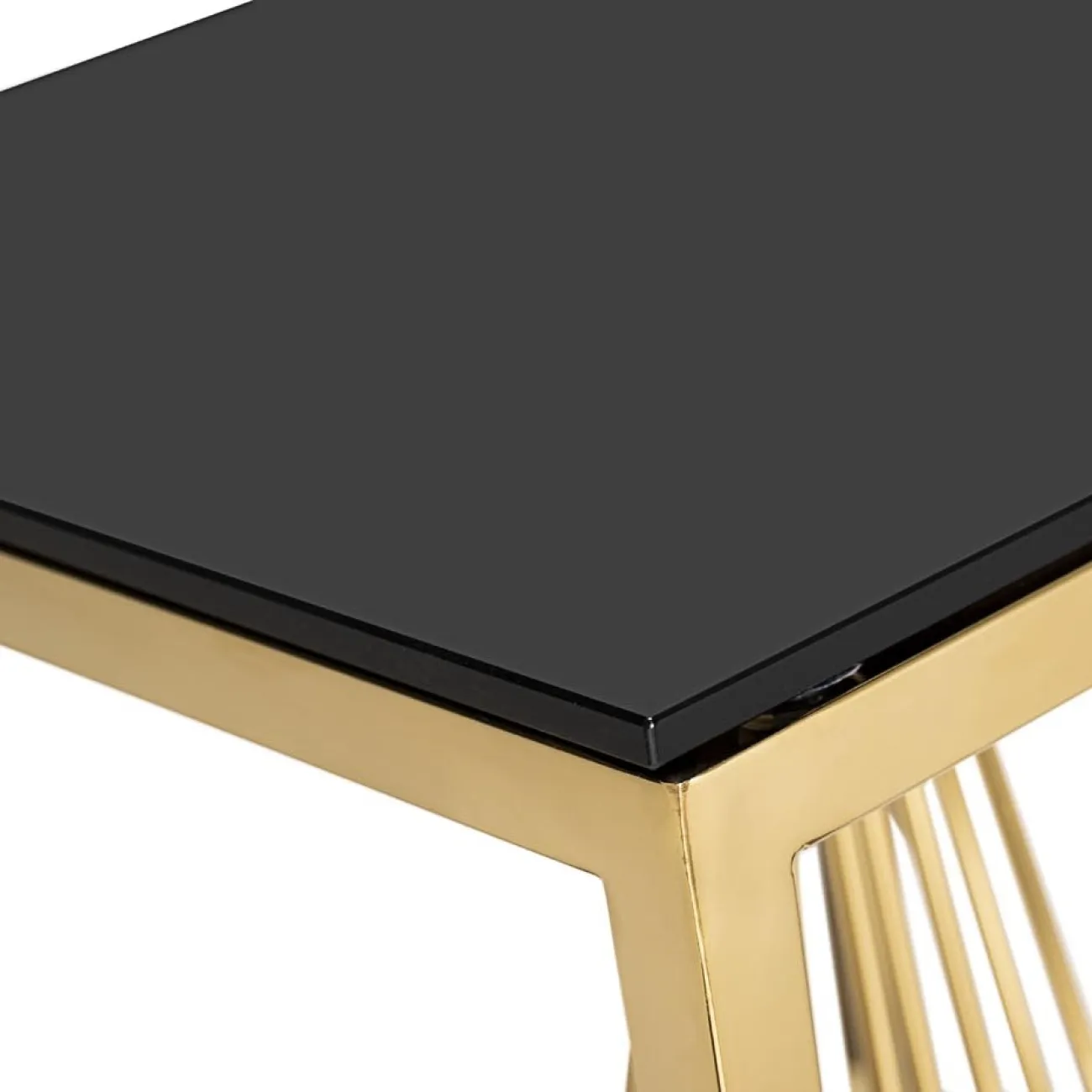 Столик журнальный высокий черное стекло/золото 13RXET8082L-GOLD от LaLume Столик журнальный высокий черное стекло/золото 13RXET8082L-GOLD от LaLume