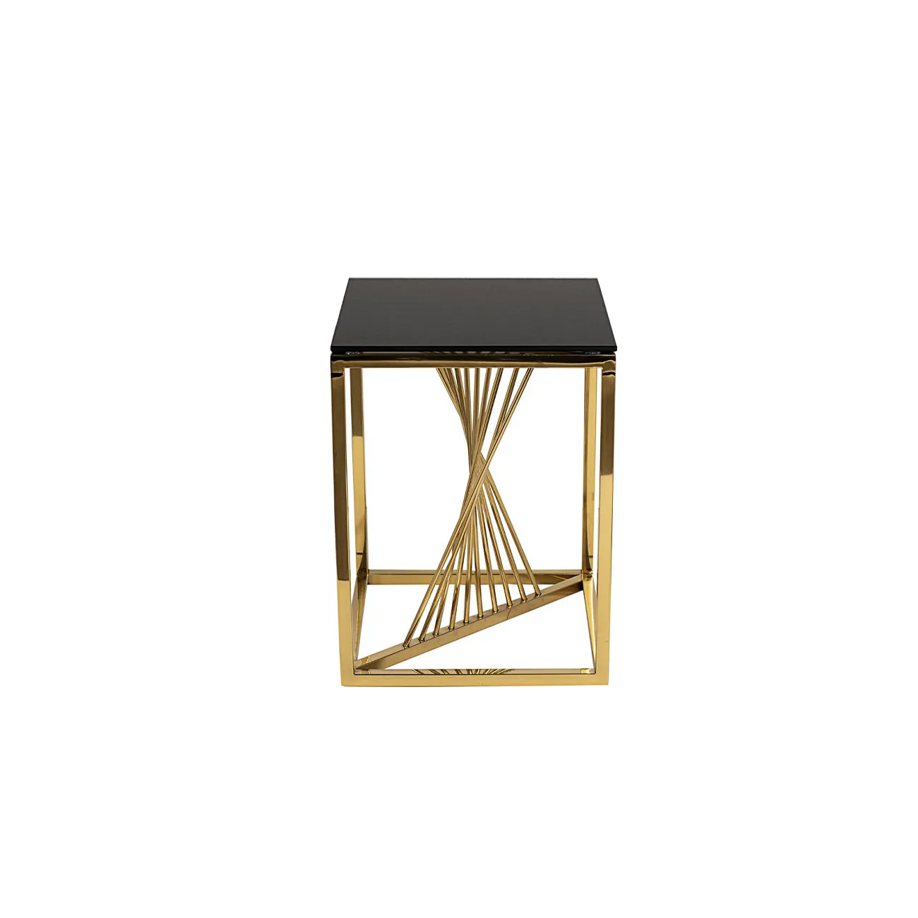 Столик журнальный черное стекло/золото 13RXET8083M-GOLD от LaLume