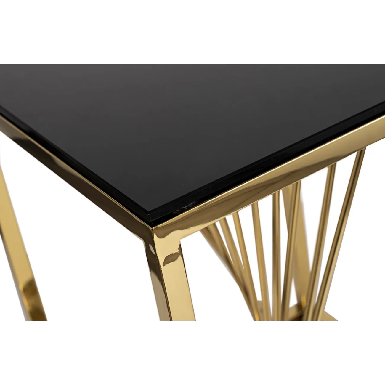 Столик журнальный черное стекло/золото 13RXET8083M-GOLD от LaLume