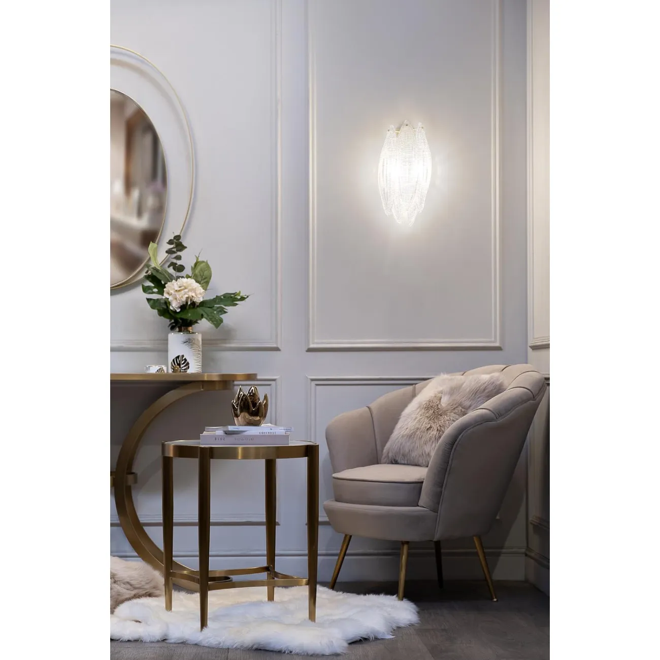 Столик журнальный со стеклянной столешницей под мрамор 19-OA-6432 от LaLume Столик журнальный со стеклянной столешницей под мрамор 19-OA-6432 от LaLume