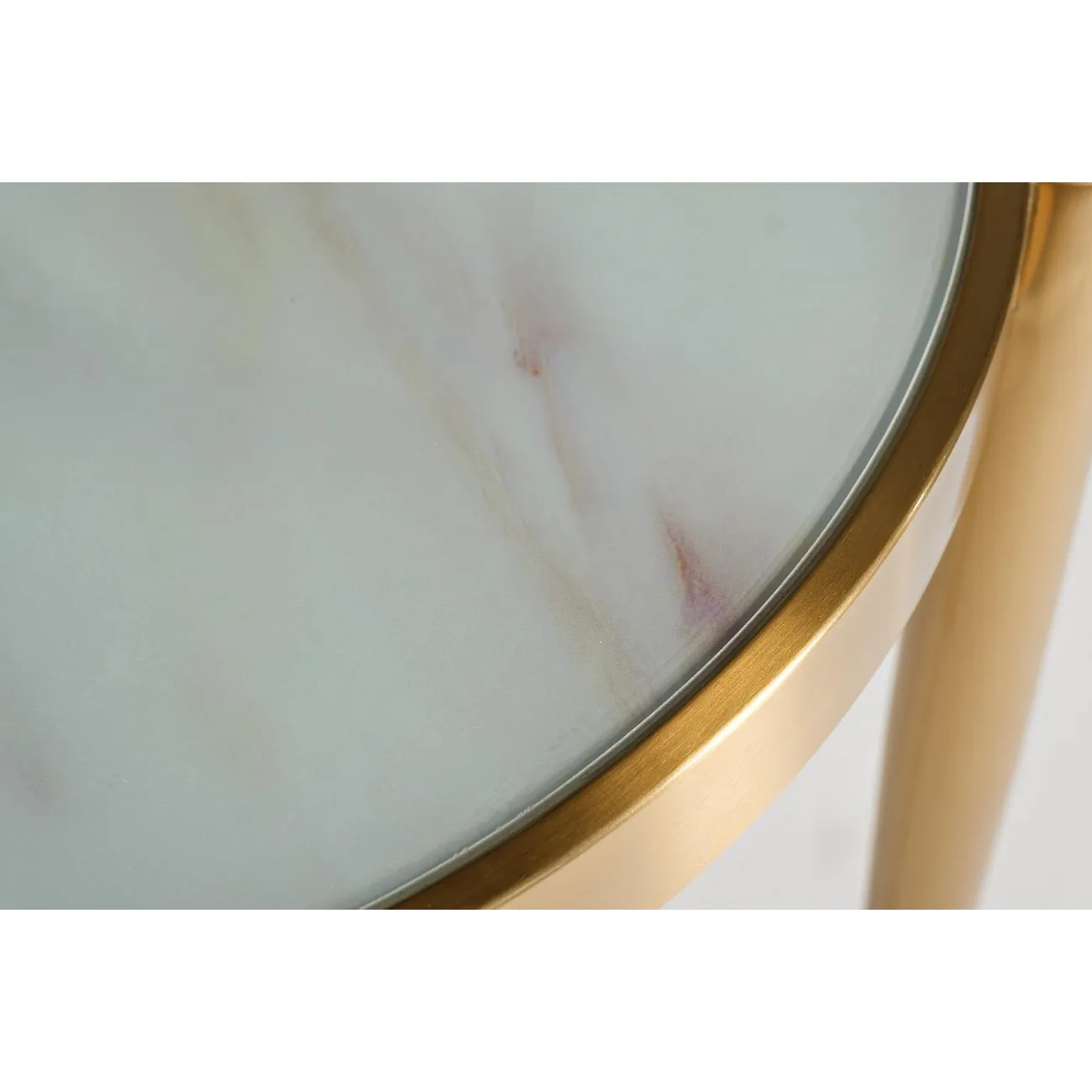 Столик журнальный со стеклянной столешницей под мрамор 19-OA-6432 от LaLume Столик журнальный со стеклянной столешницей под мрамор 19-OA-6432 от LaLume