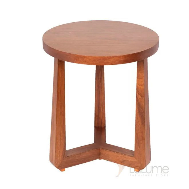 Столик журнальный круглый (цвет орех) 40AD-ET016B от LaLume