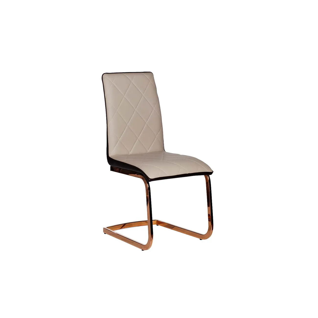 СТУЛ НА МЕТАЛЛИЧЕСКОМ КАРКАСЕ БЕЖЕВЫЙ С ЧЕРНЫМ от LaLume