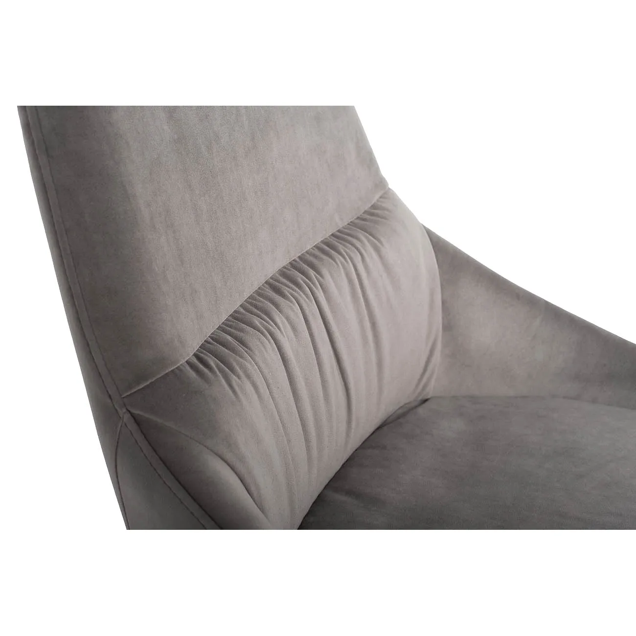 СТУЛ НА МЕТАЛЛИЧЕСКОМ КАРКАСЕ СЕРЫЙ ВЕЛЮРОВЫЙ от LaLume