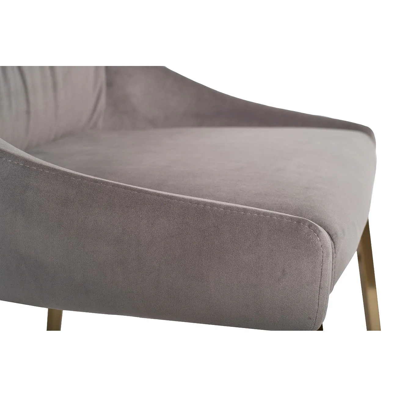 СТУЛ НА МЕТАЛЛИЧЕСКОМ КАРКАСЕ СЕРЫЙ ВЕЛЮРОВЫЙ от LaLume