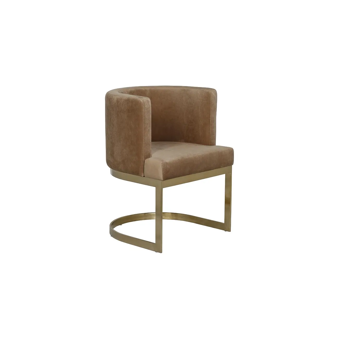 СТУЛ НА МЕТАЛЛИЧЕСКОМ КАРКАСЕ СВЕТЛО-КОРИЧНЕВЫЙ от LaLume