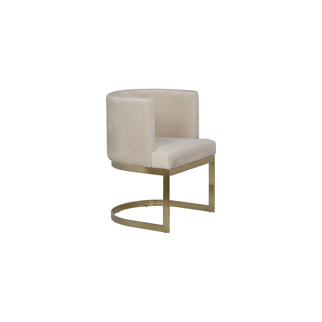 СТУЛ НА МЕТАЛЛИЧЕСКОМ КАРКАСЕ СВЕТЛО-БЕЖЕВЫЙ от LaLume