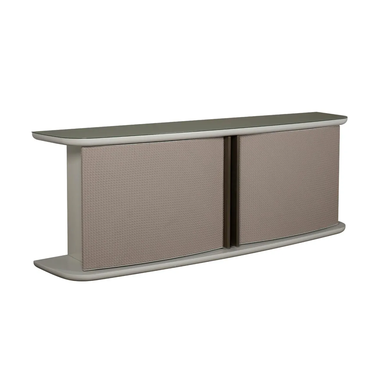 КОМОД BEL AIR ПЛЕТЕНАЯ ЭКОКОЖА/СТЕКЛО от LaLume