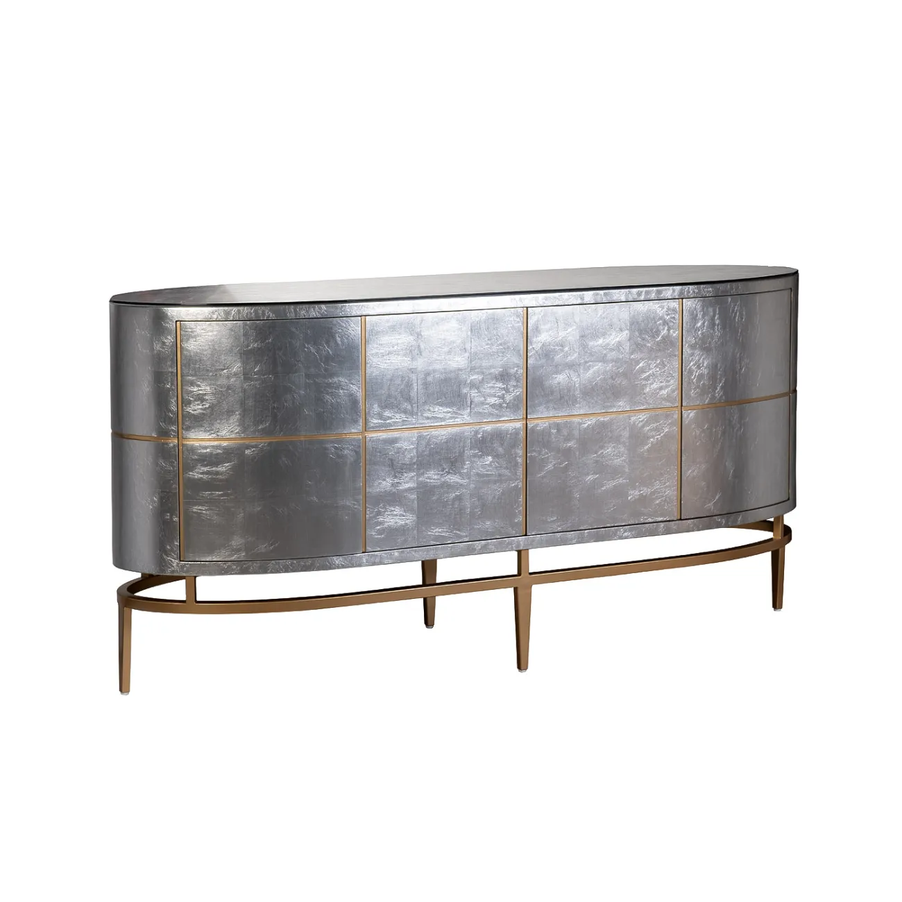 КОМОД FUTURO СЕРЕБРИСТЫЙ С ДВЕРЦАМИ от LaLume КОМОД FUTURO СЕРЕБРИСТЫЙ С ДВЕРЦАМИ от LaLume