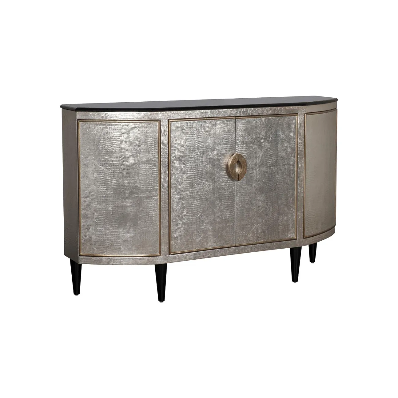 КОМОД СЕРЕБРИСТЫЙ С ГРАНИТНОЙ СТОЛЕШНИЦЕЙ от LaLume