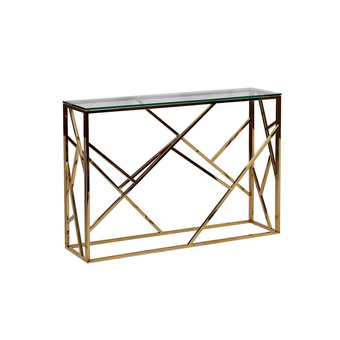 КОНСОЛЬ ПРОЗРАЧНОЕ СТЕКЛО/ЗОЛОТО GY-CST2051214GOLD от LaLume