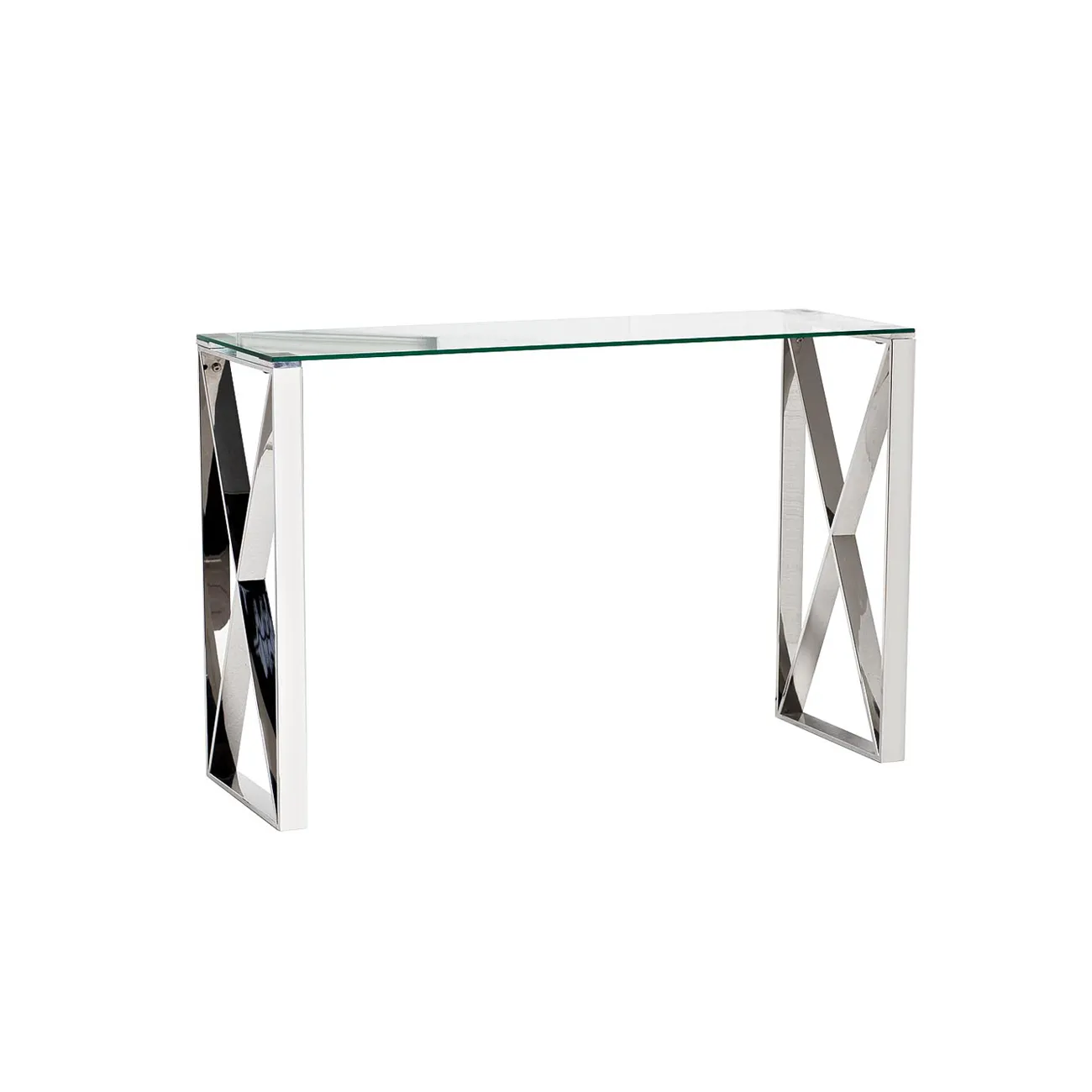 КОНСОЛЬ ПРОЗРАЧНОЕ СТЕКЛО/ХРОМ 47ED-CST008 от LaLume