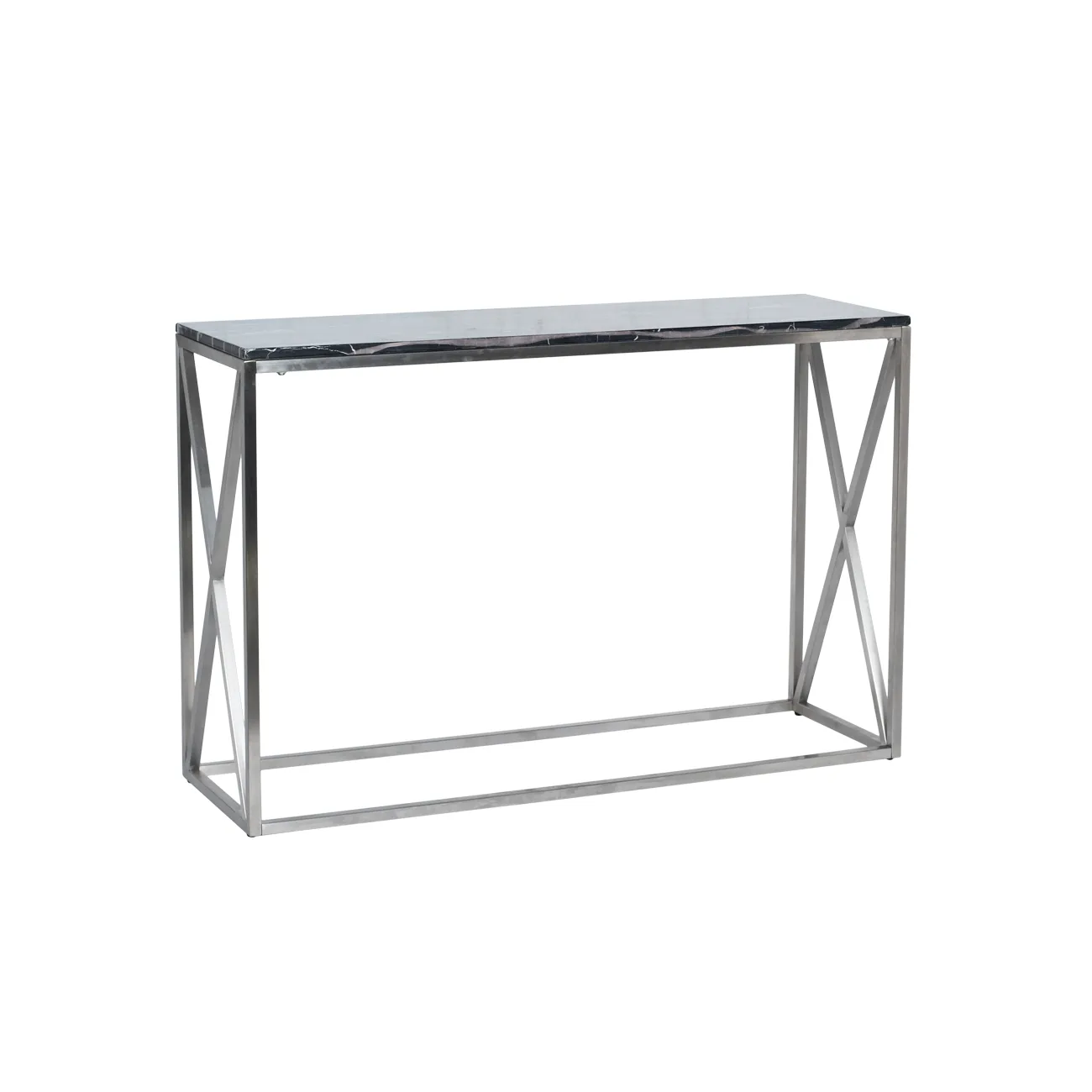 КОНСОЛЬ ИСКУССТВЕННЫЙ ЧЕРНЫЙ МРАМОР/МАТ.ХРОМ 47ED-CST023 от LaLume