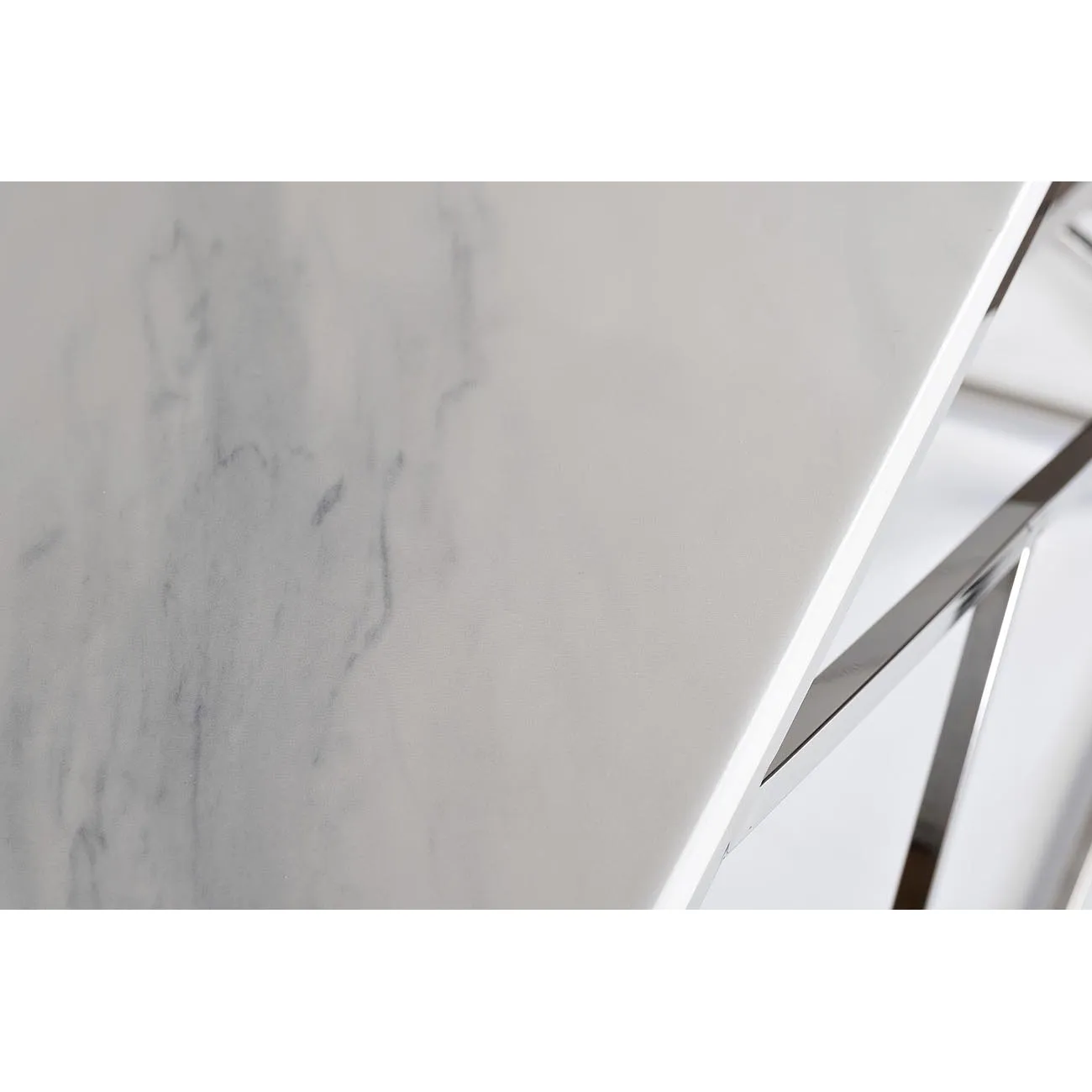 КОНСОЛЬ ИСКУССТВЕННЫЙ БЕЛЫЙ МРАМОР/ХРОМ 47ED-CST015M от LaLume КОНСОЛЬ ИСКУССТВЕННЫЙ БЕЛЫЙ МРАМОР/ХРОМ 47ED-CST015M от LaLume