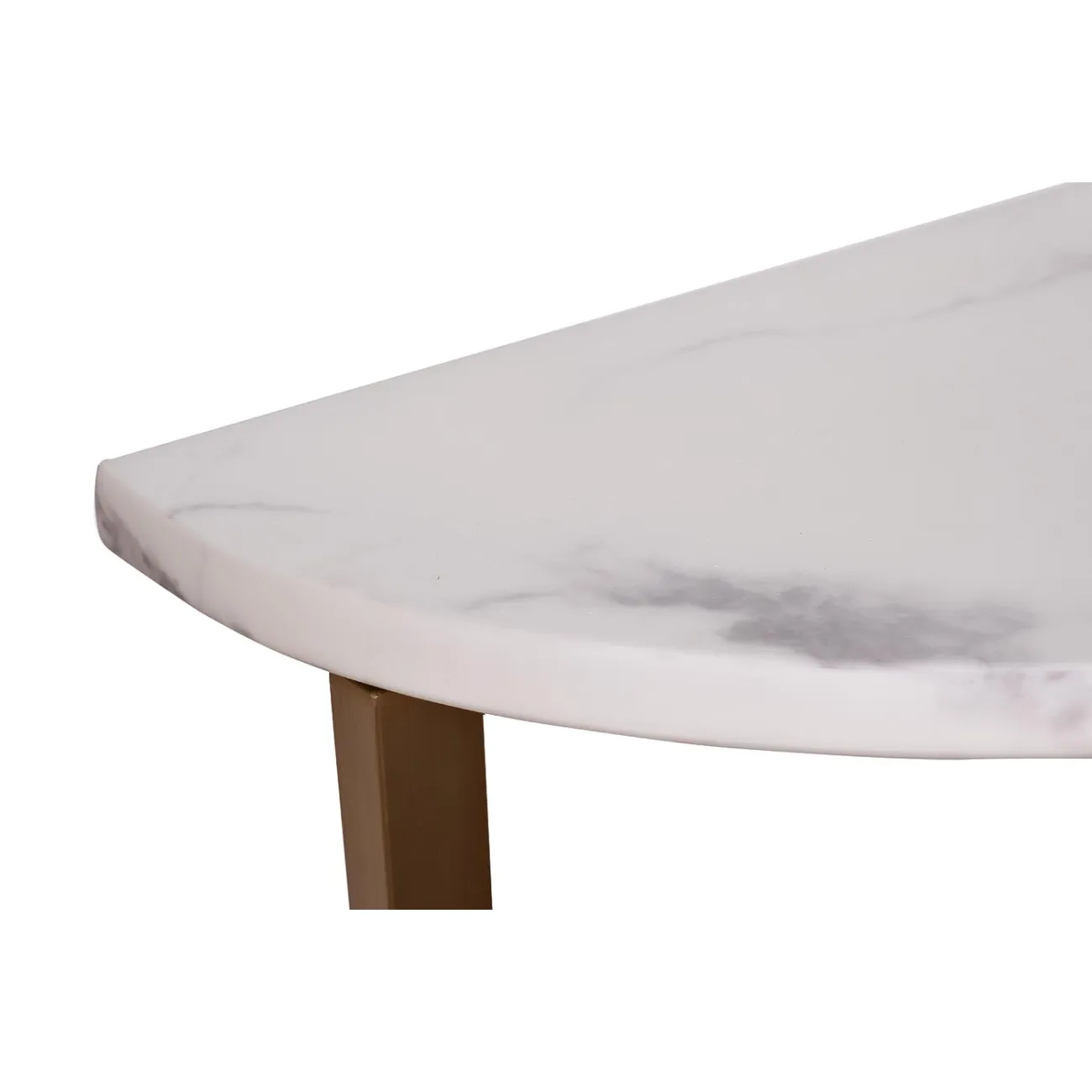 КОНСОЛЬ ИСКУССТВЕННЫЙ БЕЛЫЙ МРАМОР PEARL WHITE/МАТОВОЕ ЗОЛОТО 33FS-CST20C05-BBS от LaLume