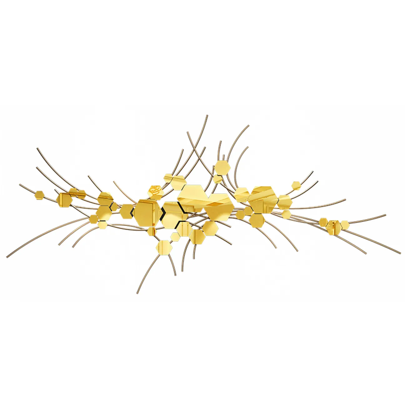 Настенный кованый декор Brilliance, выполненный по технологии ручного гальванического процесса