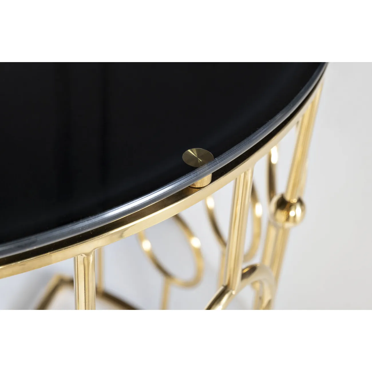 КОНСОЛЬ ЧЕРНОЕ СТЕКЛО/ЗОЛОТО GY-CST8040GOLD от LaLume