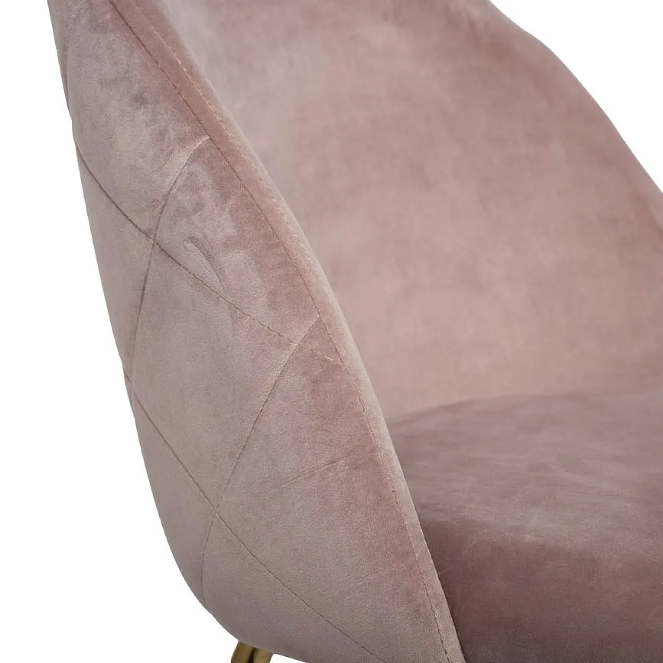 Стул велюровый пепельно-розовый на металлических ножках 30C-301-1G LPI от LaLume
