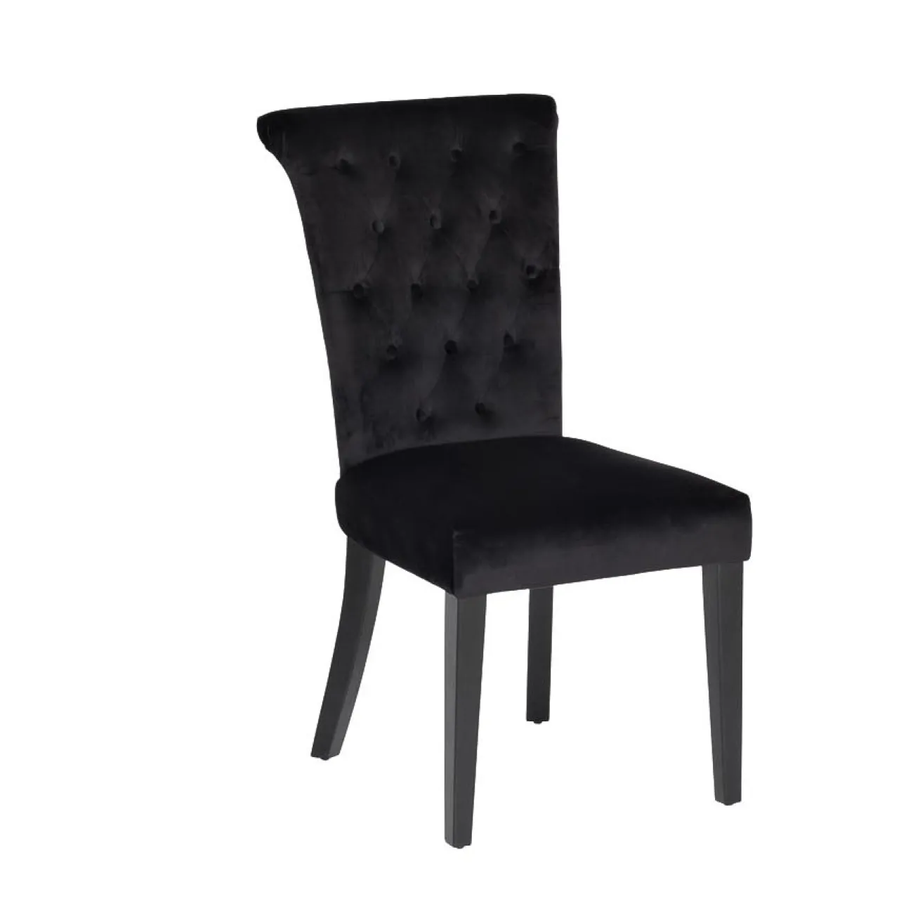 Стул велюровый черный с кольцом 597-2K-ЧЕРНЫЙ-Riv100 от LaLume