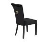 Стул велюровый черный с кольцом 597-2K-ЧЕРНЫЙ-Riv100 от LaLume